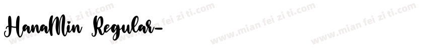HanaMin Regular字体转换
